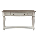 Antique White Wood Console Table with 1 Drawer & 1 Shelf Y924