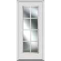 In-Swing Entry Door Prehung Left Hand Clear Glass Full Lite Fiberglass Smooth 36" x 80" D1491