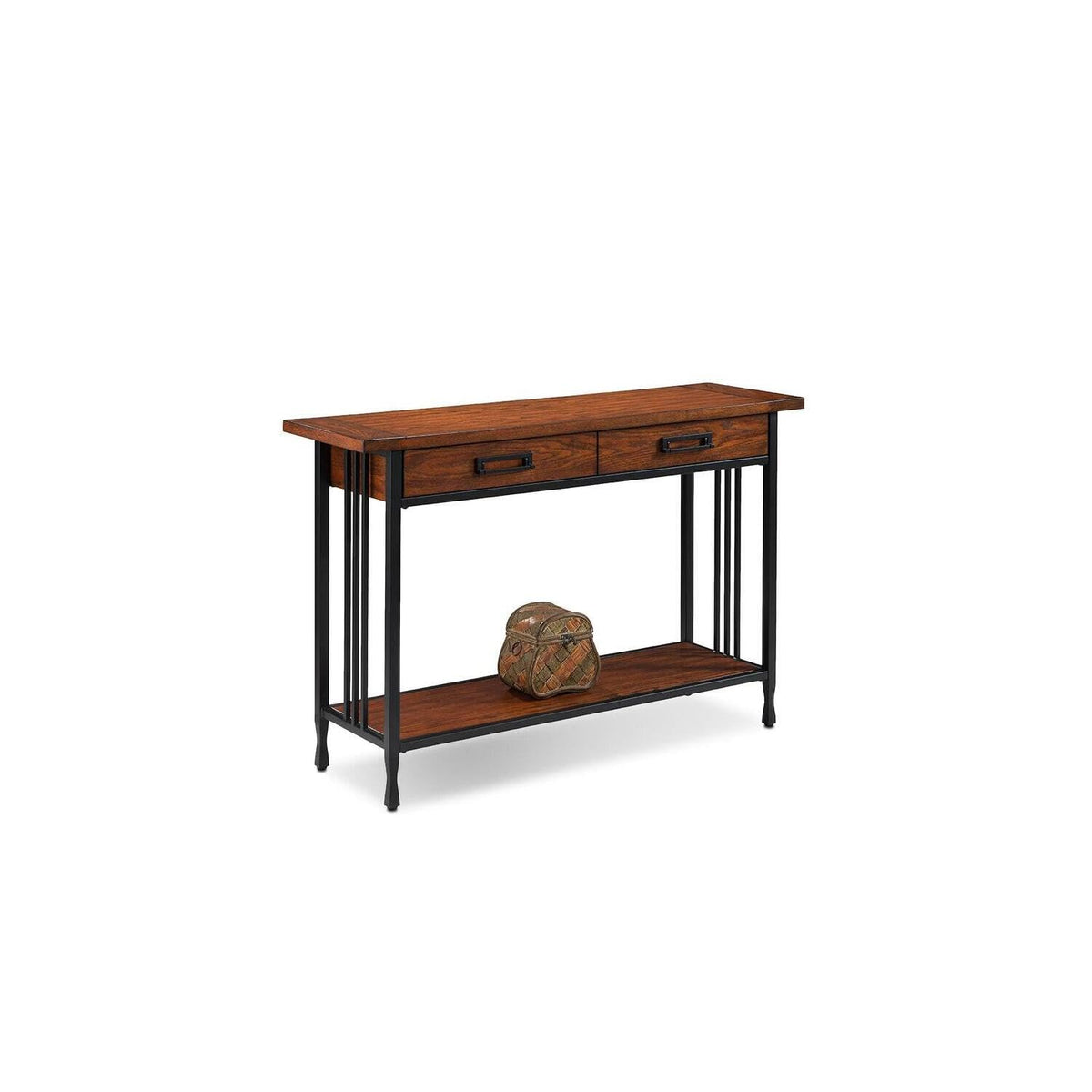 Rustic Two Drawer Sofa Table with Shelf V798