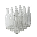 750ml Clear Glass Wine Bottles 12-Bottle Case W6965