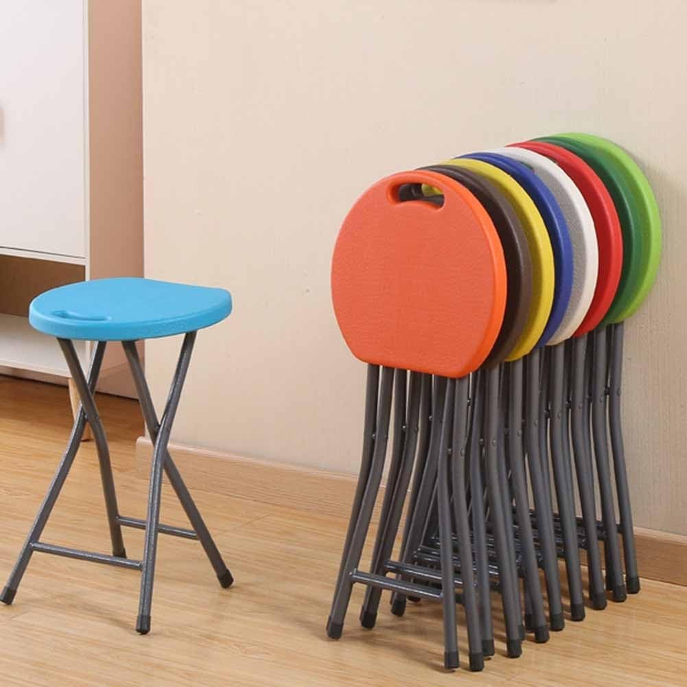 Folding Stool with Handle, 18 Inch Portable Chair, 220 lb Capacity, Black F900