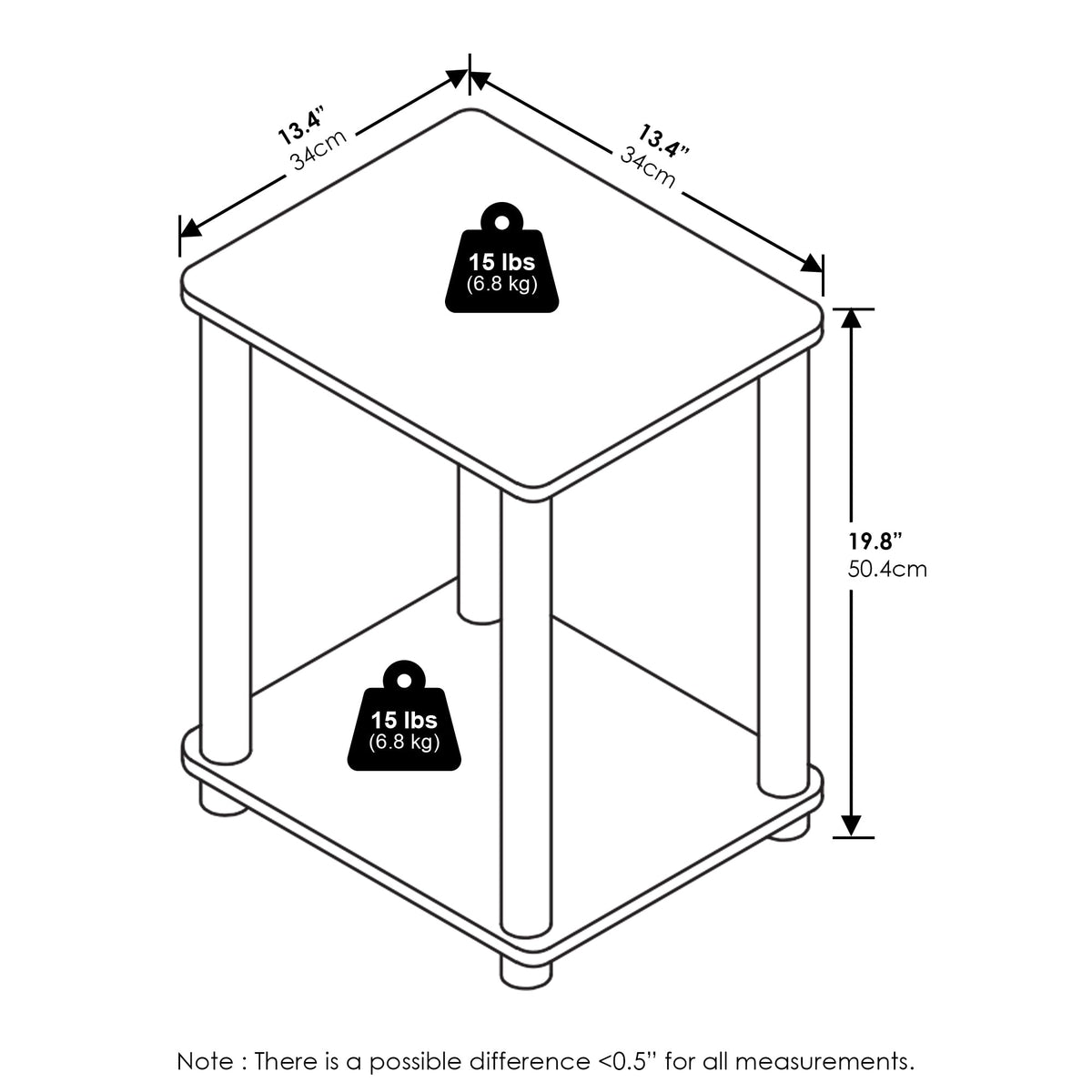 2-Tier Side Table Set of 2 V172