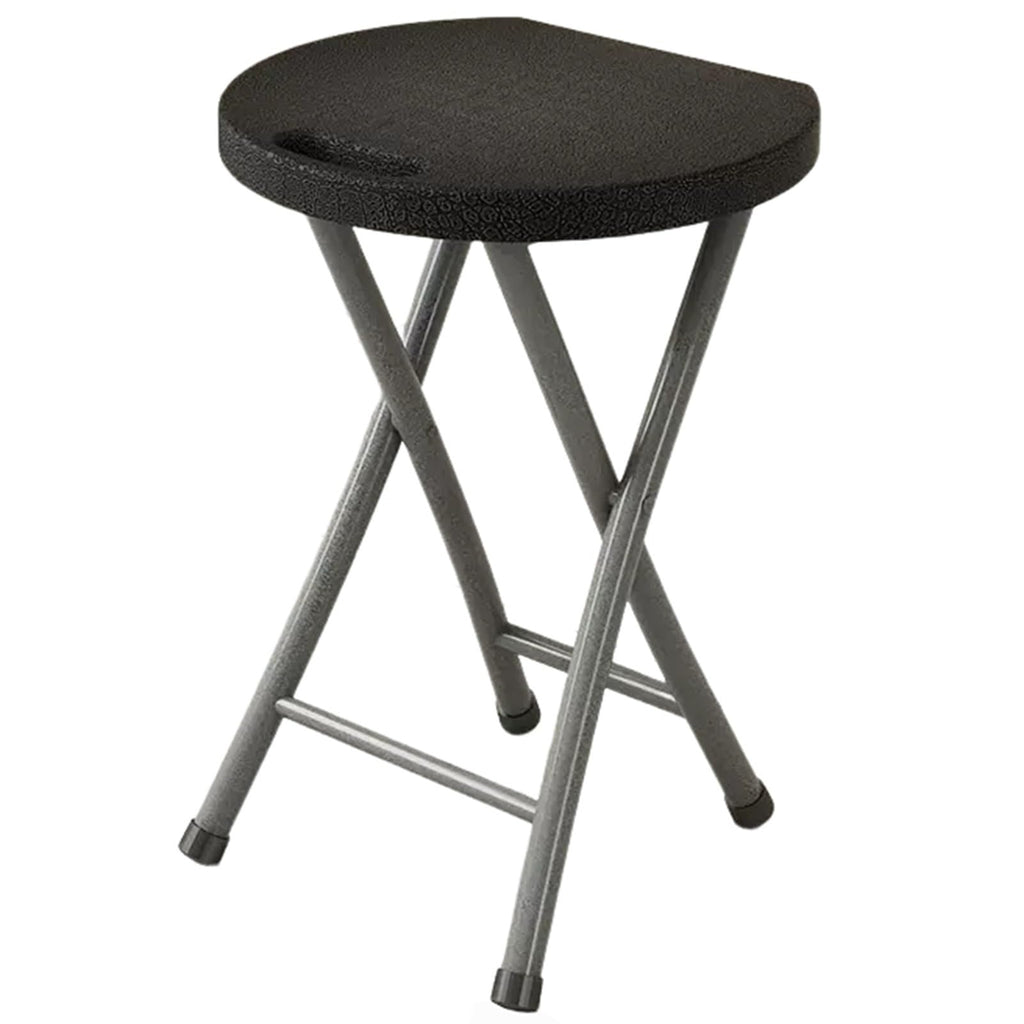 Folding Stool with Handle, 18 Inch Portable Chair, 220 lb Capacity, Black F900