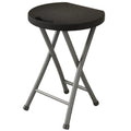 Folding Stool with Handle, 18 Inch Portable Chair, 220 lb Capacity, Black F900