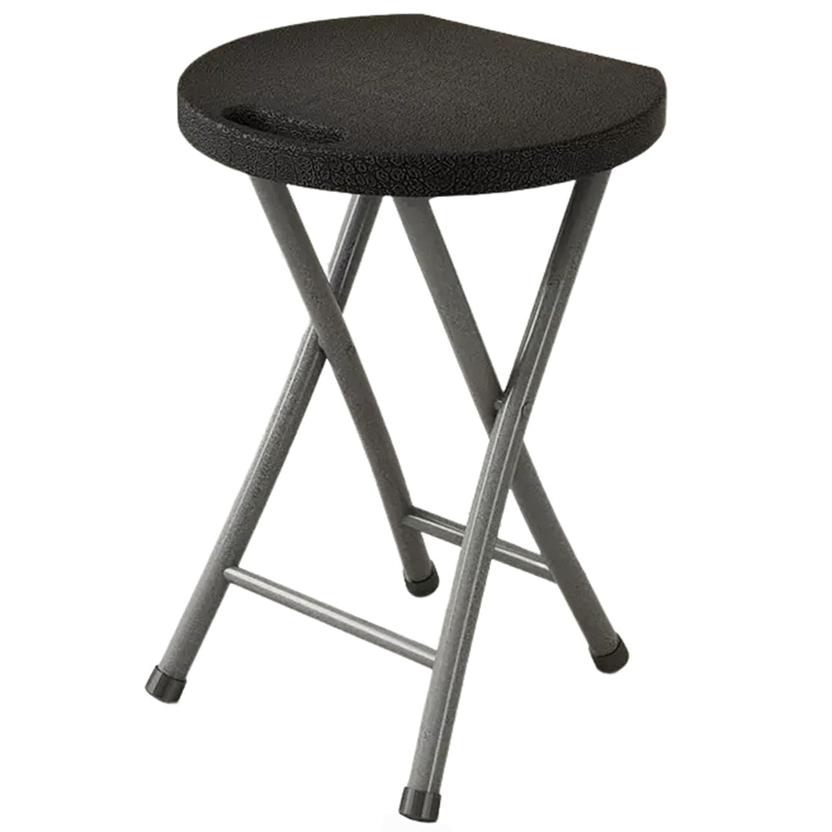 Folding Stool with Handle, 18 Inch Portable Chair, 220 lb Capacity, Black F900