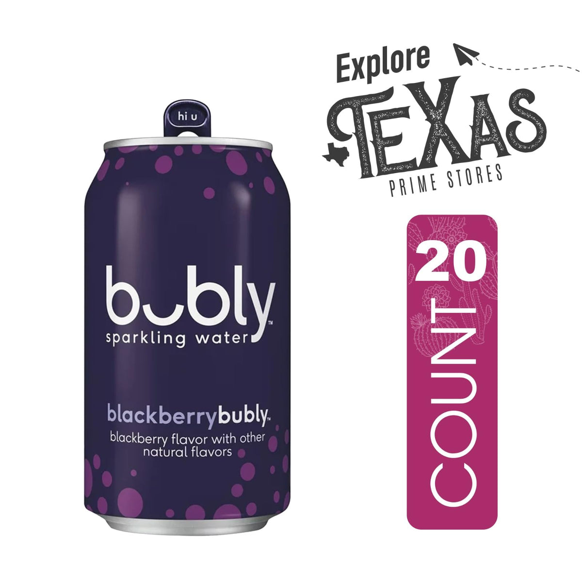 Blackberry Flavored Sparkling Water 20-Pack 12 fl oz Aluminum Can D5075