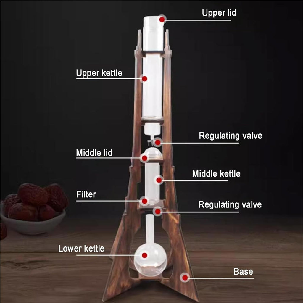 Cold Drip Coffee Maker with Double Stainless Steel Valve 8-10 Cups F272030