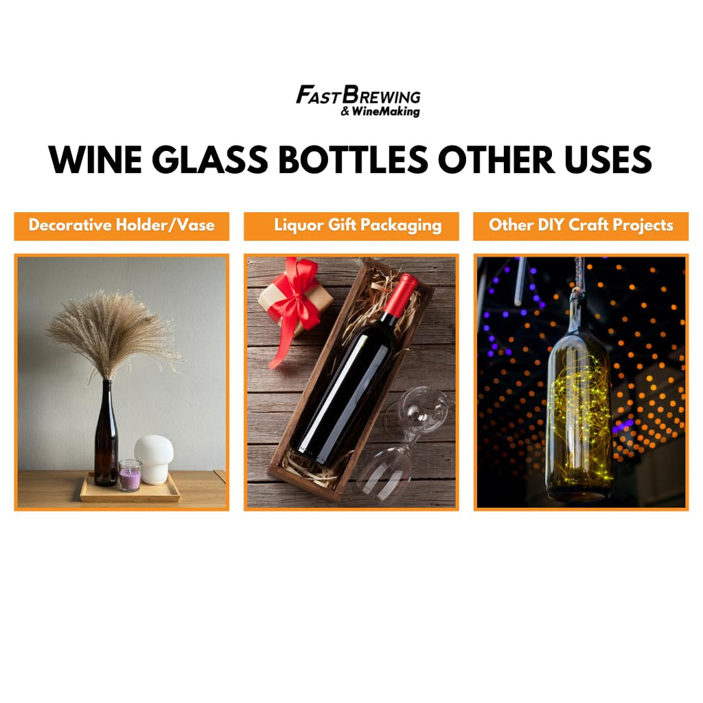 750ml Clear Glass Wine Bottles 12-Bottle Case W6965