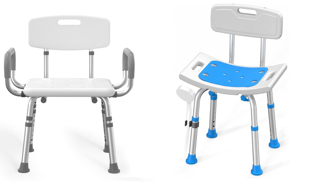 Heavy Duty Height Adjustable Shower Chair with Arms and Back L953