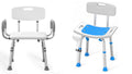Heavy Duty Height Adjustable Shower Chair with Arms and Back L953