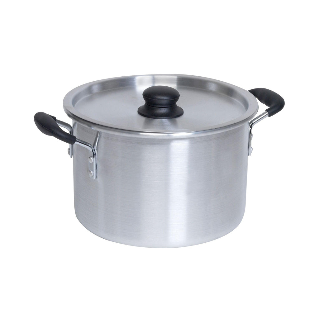 Silver 8 Quart Aluminum Stock Pot with Lid C5258