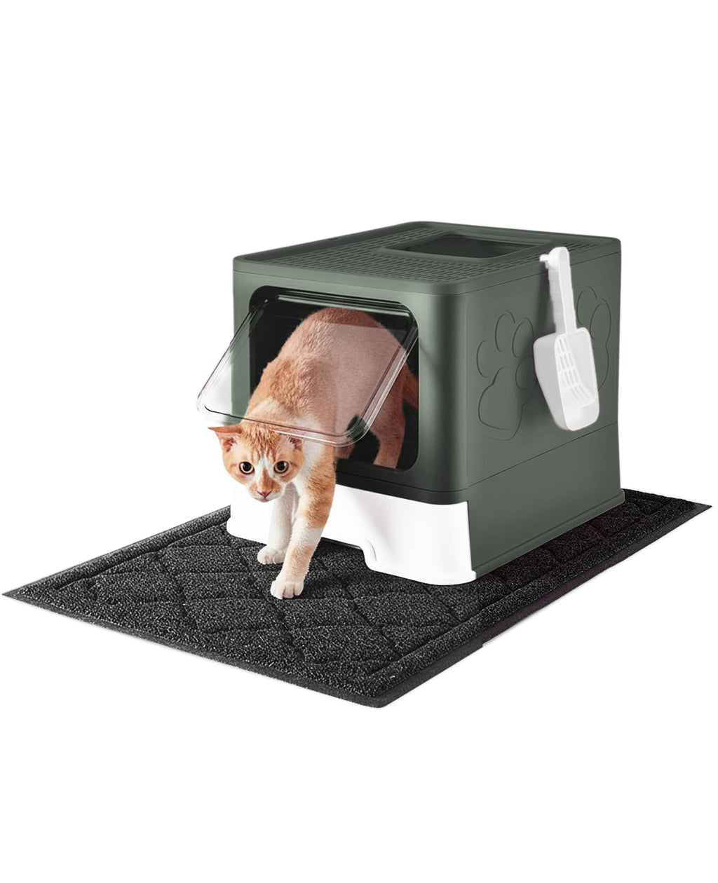 X-Large Cat Litter Box with Litter Mat and Scoop C3943