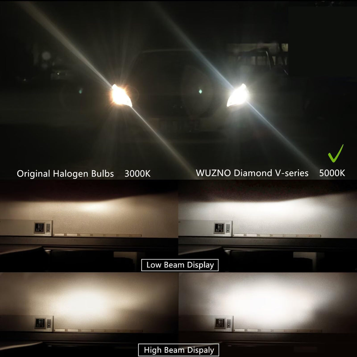 Halogen Headlight Bulbs 9003/H4 6000k White 2 pack M154027