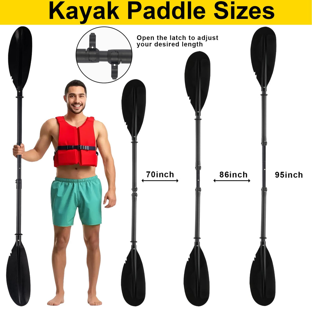 Telescoping Kayak Paddle Black 94inch I4129