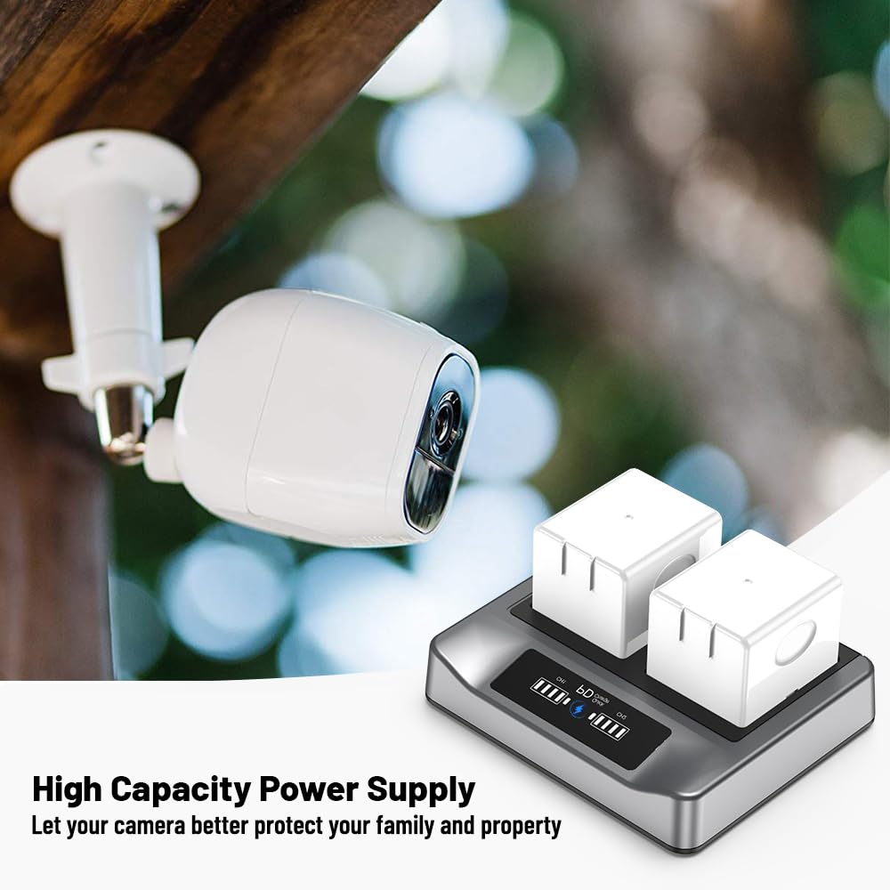 2-Pack Rechargeable Batteries with Charging Station O9673