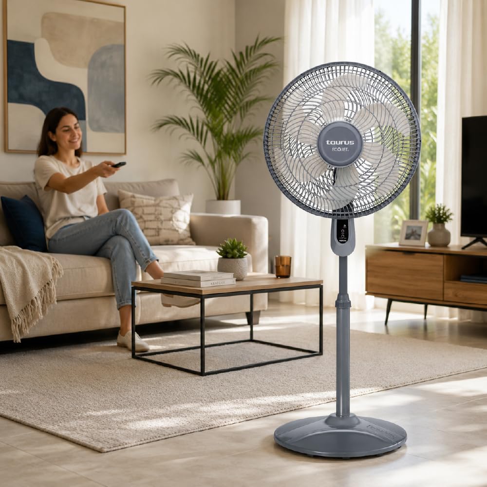 16” Pedestal Fan with Remote, Oscillating Standing Fan R388738