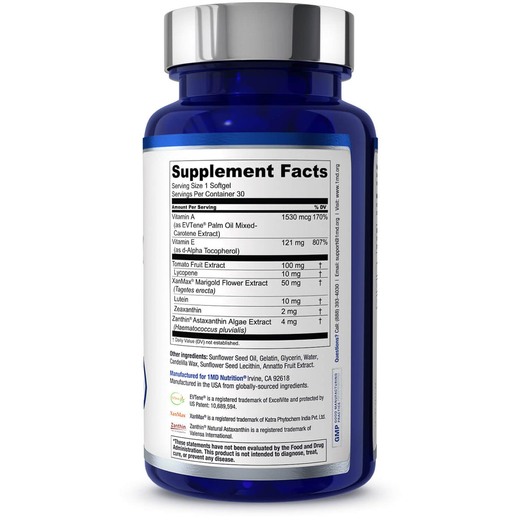 Eye Vitamin Supplement with Lutein & Zeaxanthin 30 Softgels F134387