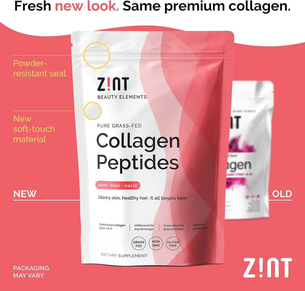 Collagen Peptides Powder 32 oz Grass-Fed Hydrolyzed Type I & III Unflavored B441