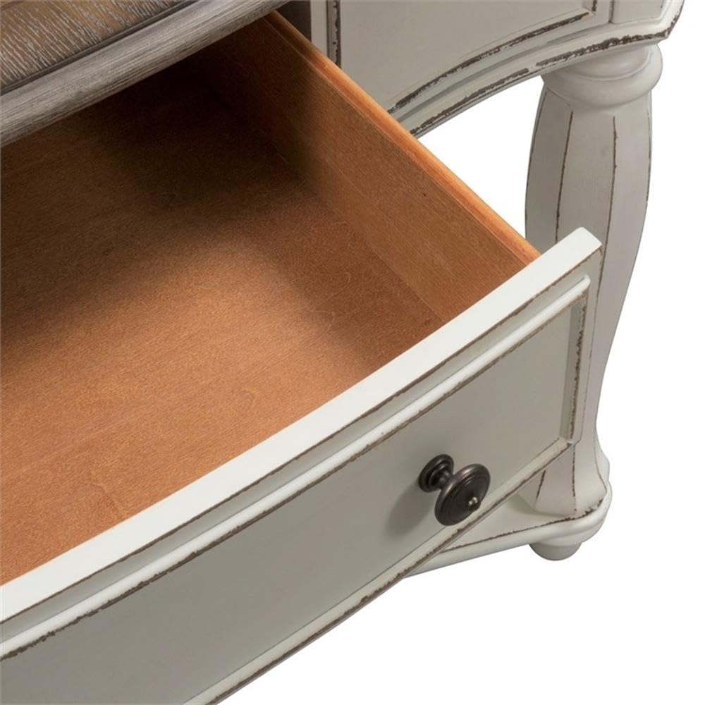 Antique White Wood Console Table with 1 Drawer & 1 Shelf Y924