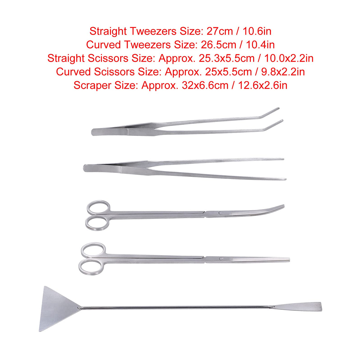 5-in-1 Stainless Steel Aquarium Maintenance Kit G2103