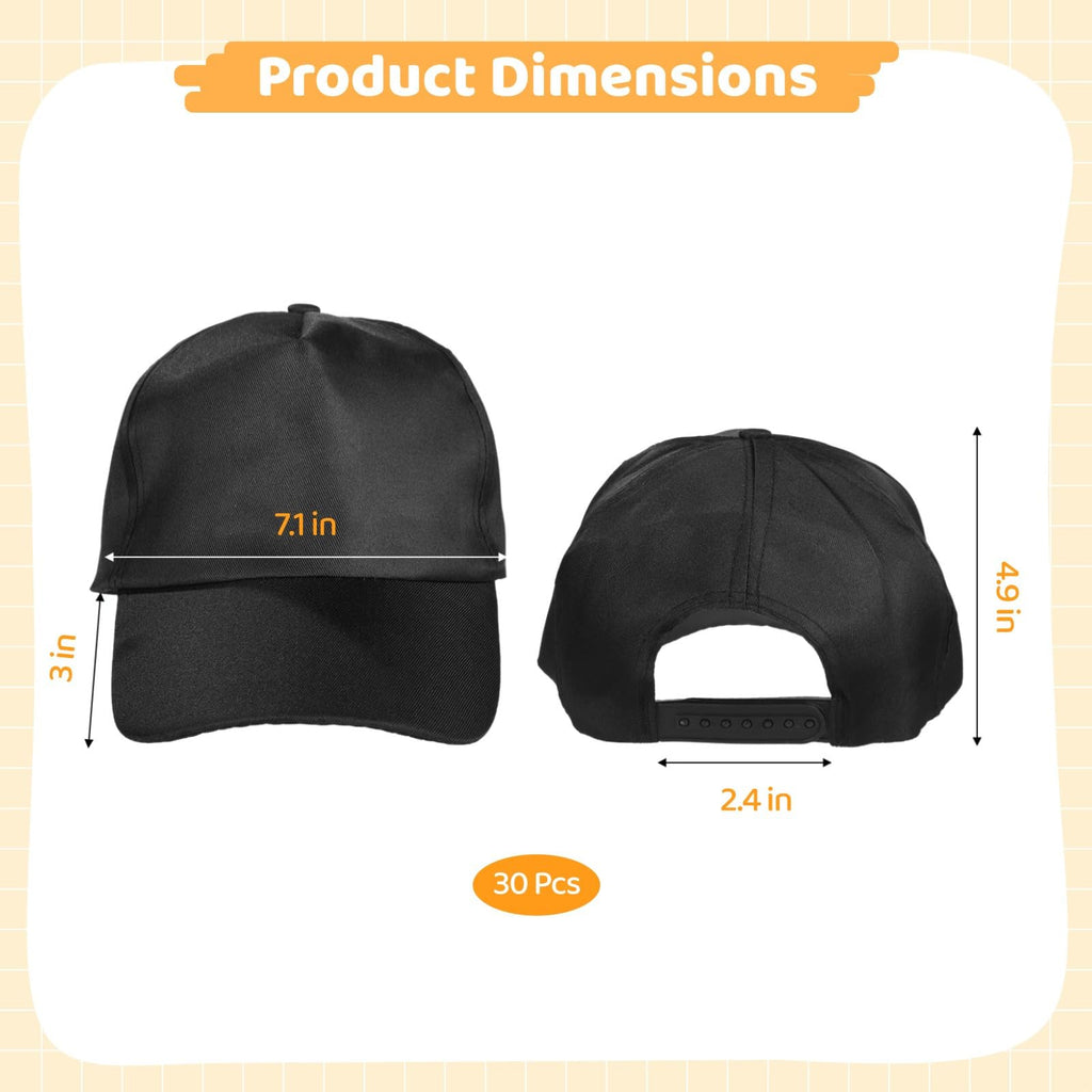 Black Adjustable Polyester Baseball Caps J555