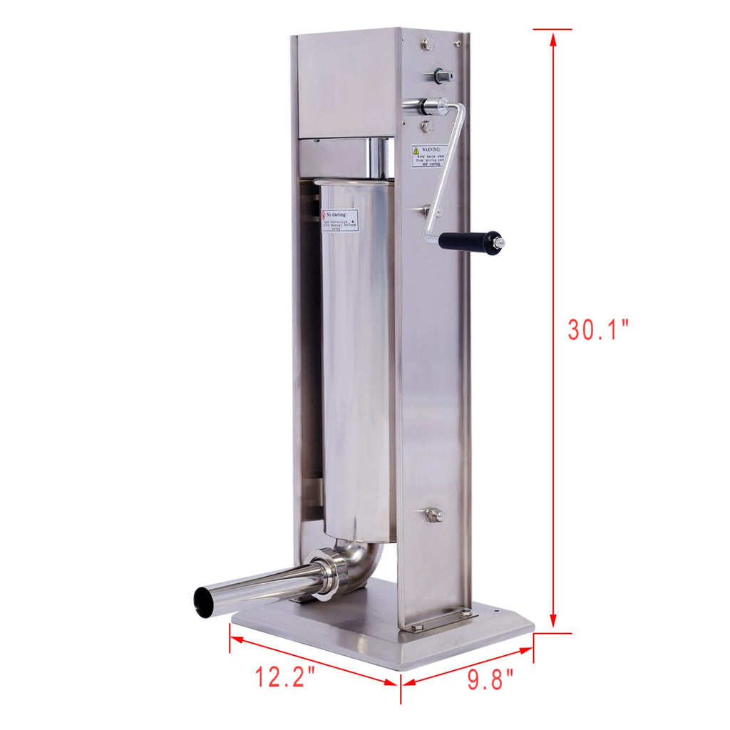 Stainless Steel Vertical Sausage Stuffer 15Lb 4 Nozzles N589