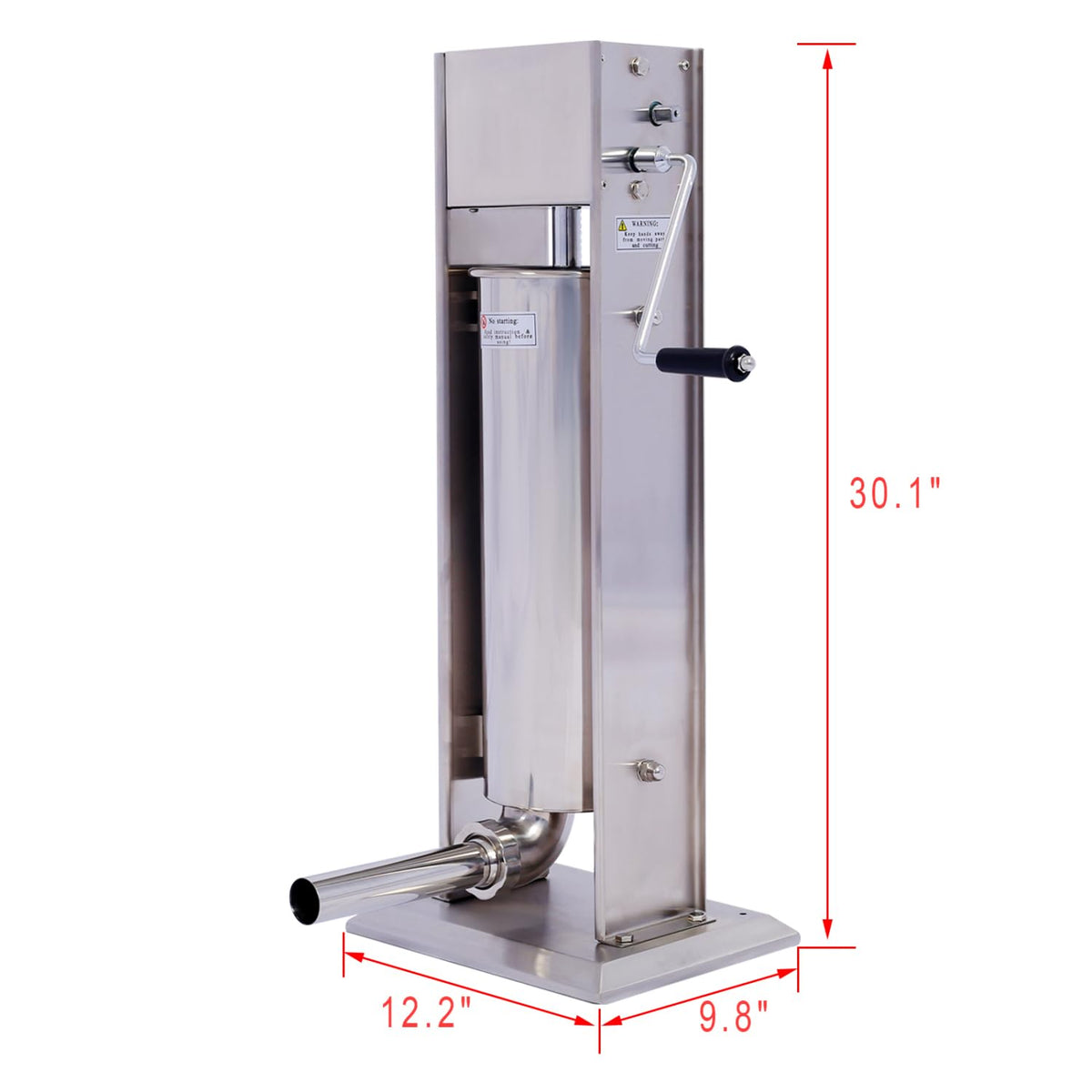 Stainless Steel Vertical Sausage Stuffer 15Lb 4 Nozzles N589