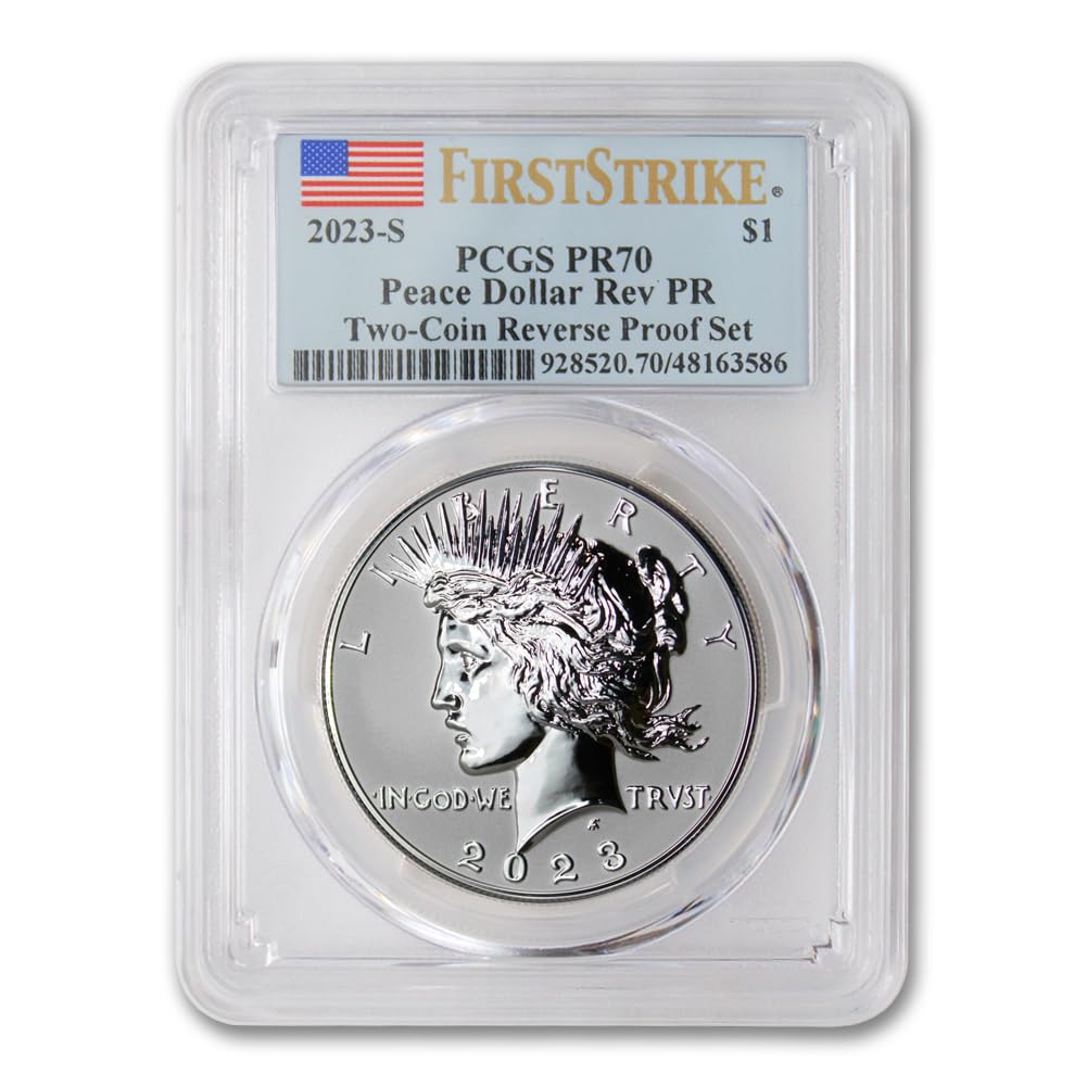 Set of 2 American Proof Silver Morgan & Peace $1 Z157586