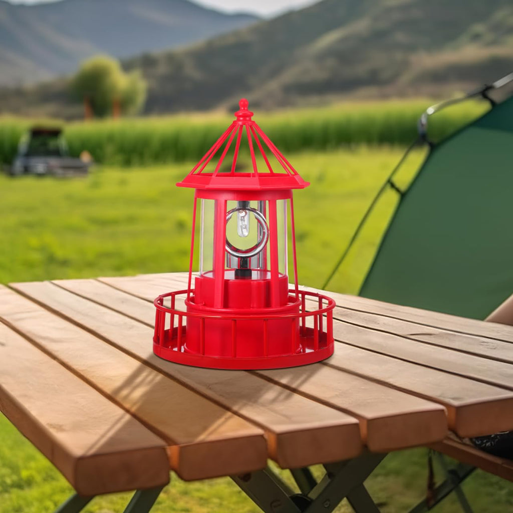 Rotating Metal Solar Lighthouse M452