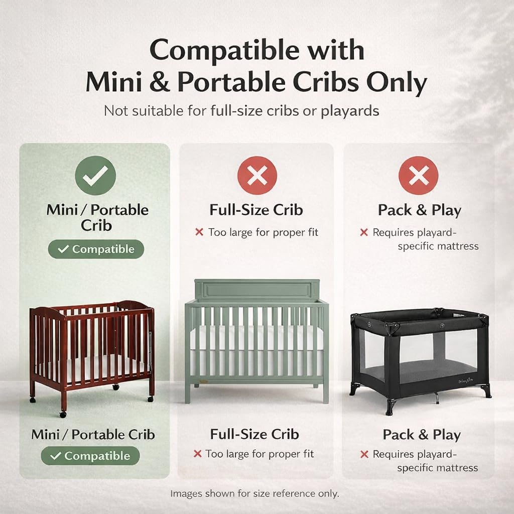 2-in-1 Portable Mini Crib Mattress V39392