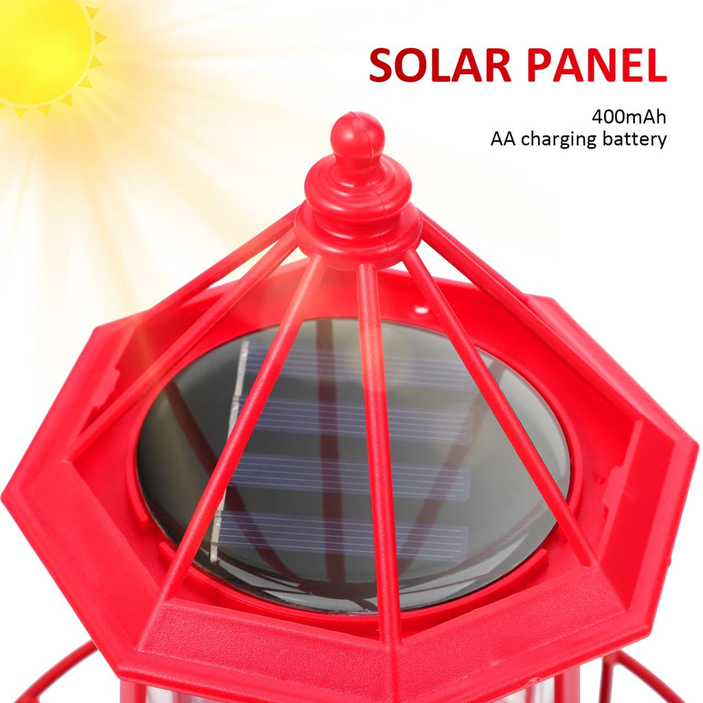 Rotating Metal Solar Lighthouse M452