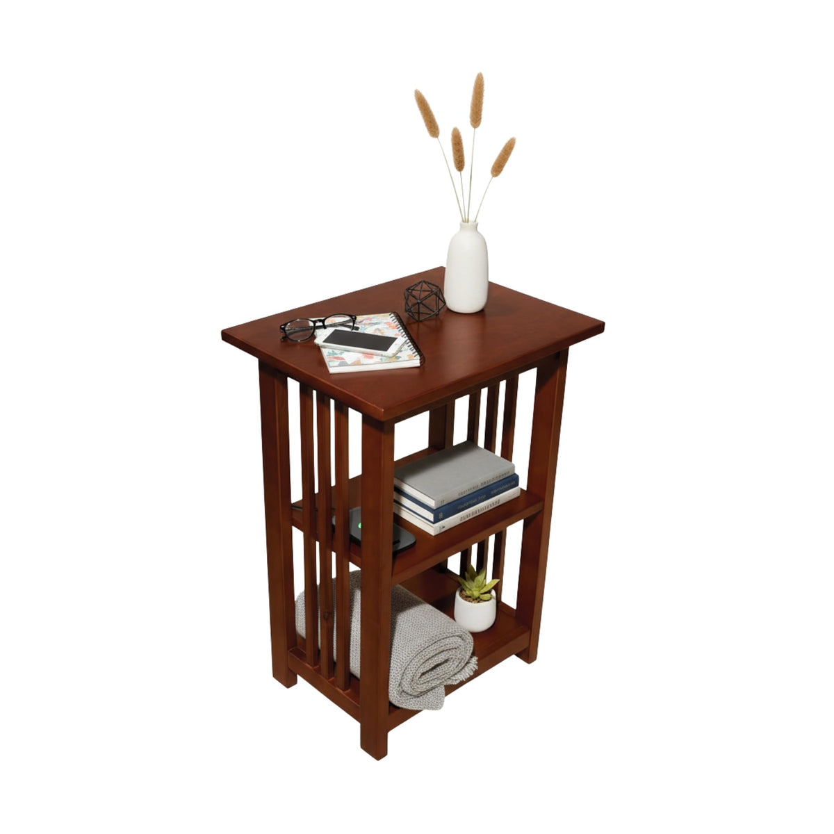 Cherry 3-Tier End Table U2664