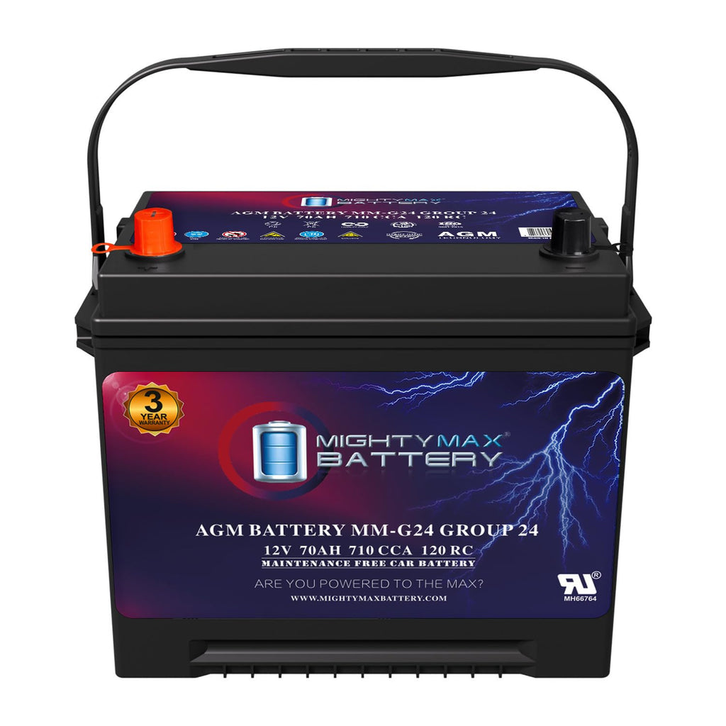 12V 70Ah 710 CCA Group Size 24 Replacement Battery U372