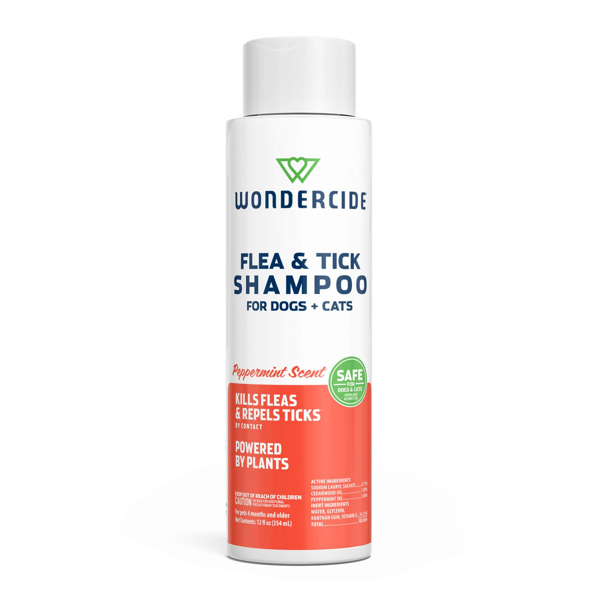 Flea & Tick Shampoo for Dogs and Cats Peppermint 12 Fl oz I1522