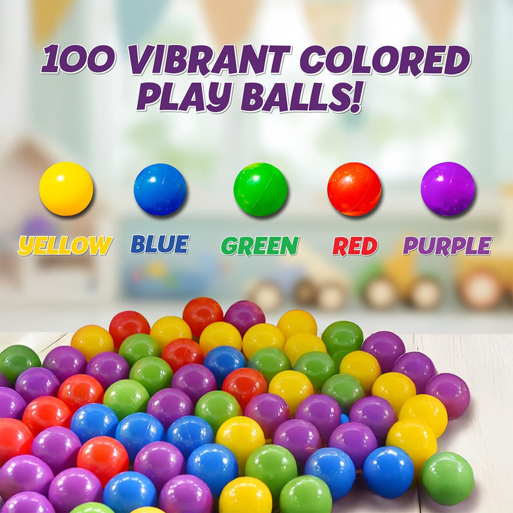 100 Count Multi Colored Play Balls C192