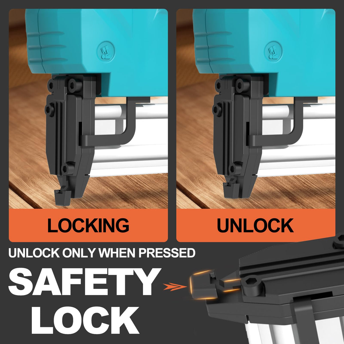Cordless 21V 2 in 1 Brad Nailer and Staple Gun N877