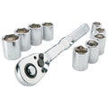 Mechanics Tool Set, Metric, 3/8 Inch Drive, 10 Piece Q545