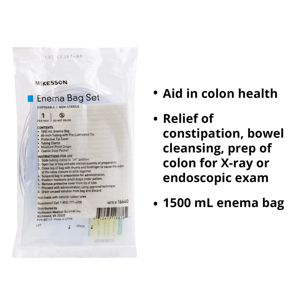 Non-Sterile Single Use Disposable Enema Bag Set 50 Count O726