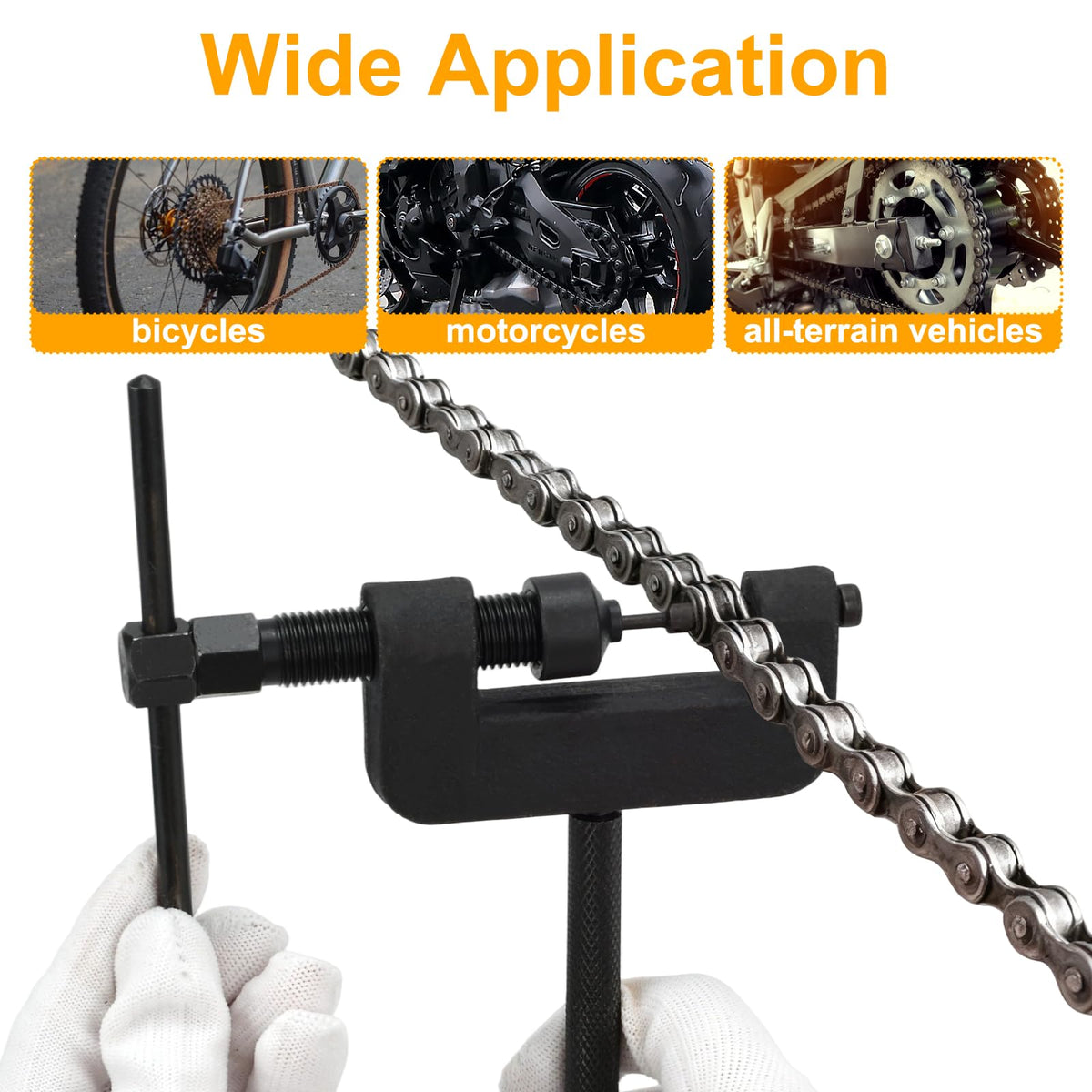 13-Piece Motorcycle Chain Breaker Tool Kit with Carrying Case D75450