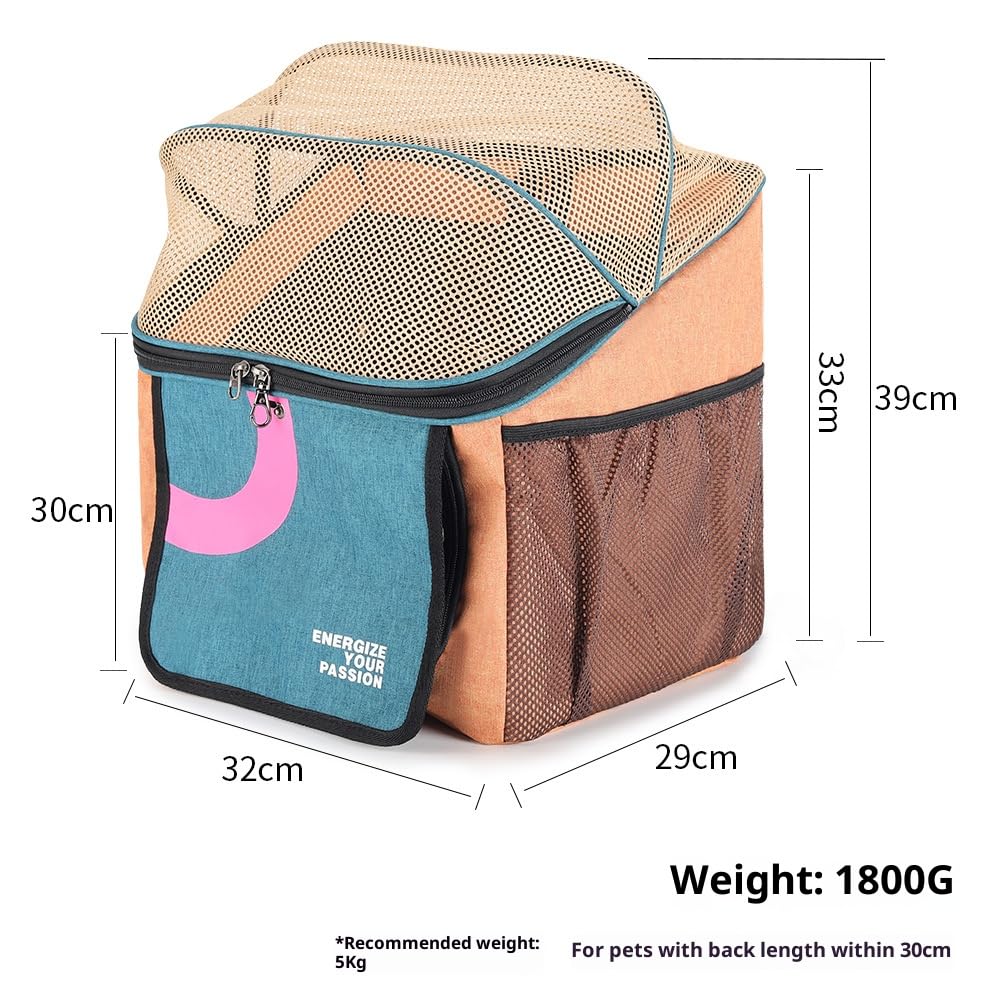 Expandable Soft-Sided Pet Bike Basket with Breathable Mesh Q767