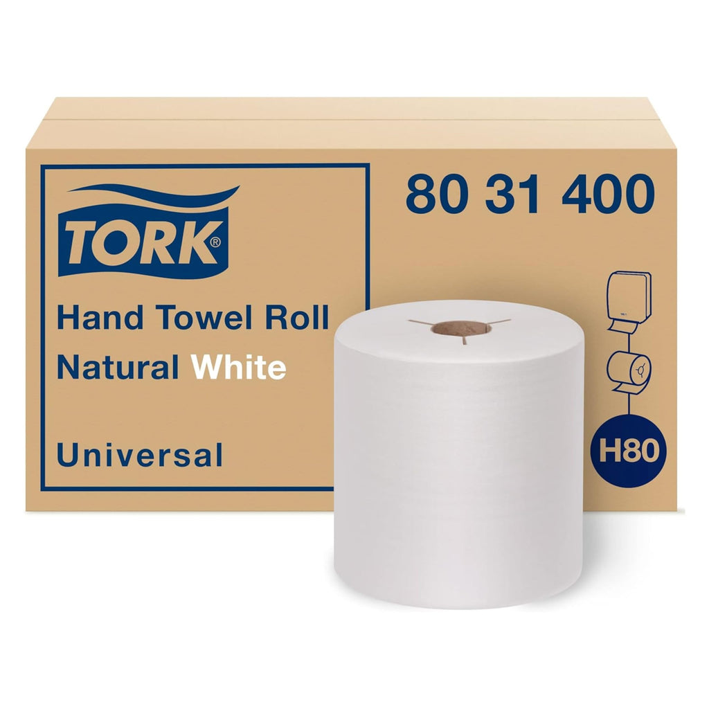 Natural White Recycled Fiber Hand Towel Roll 6 Rolls Z748341
