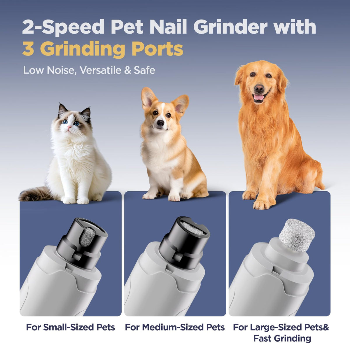 Electric Pet Nail Grinder with LED Lights Q3370