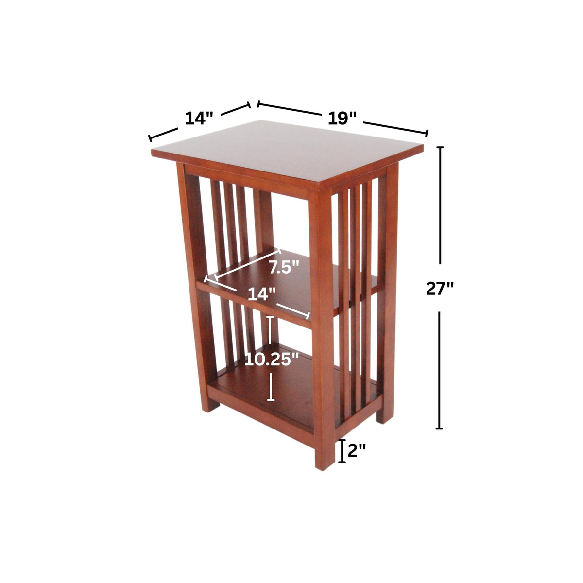Cherry 3-Tier End Table U2664