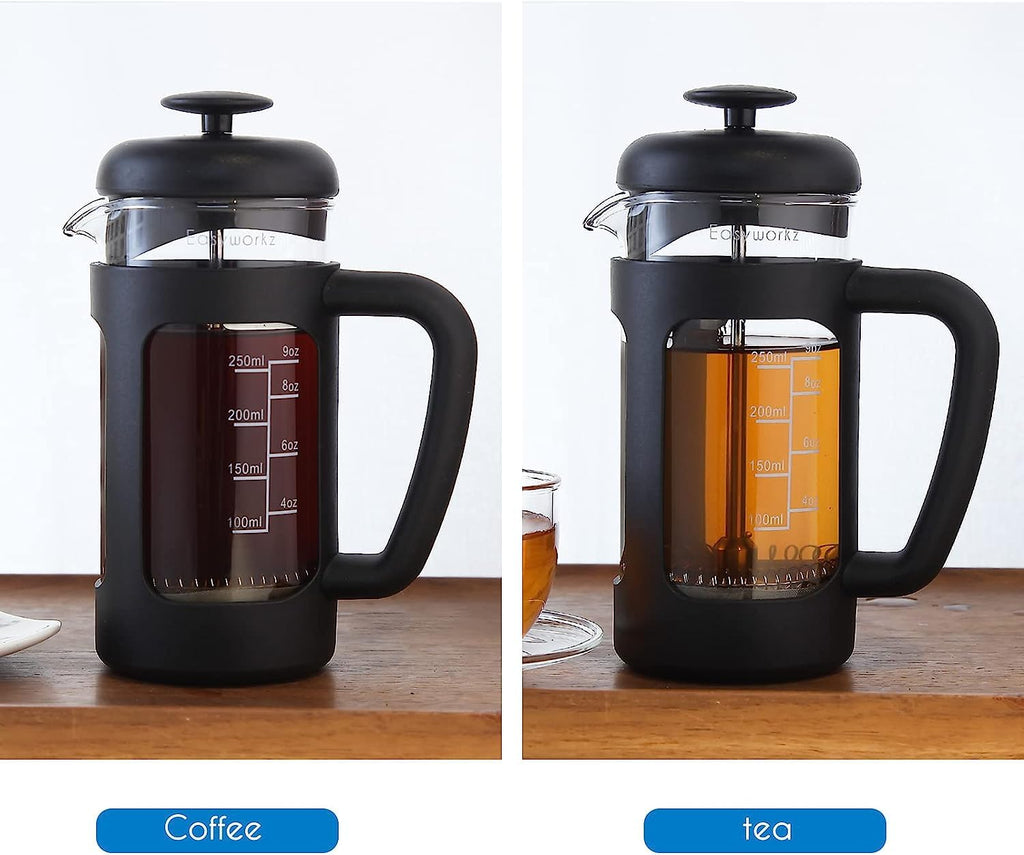 12 oz French Press Coffee Tea Maker with 10g Measuring Spoon G8693