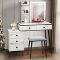 Makeup Vanity Table with Lighted Mirror and Stool Z551