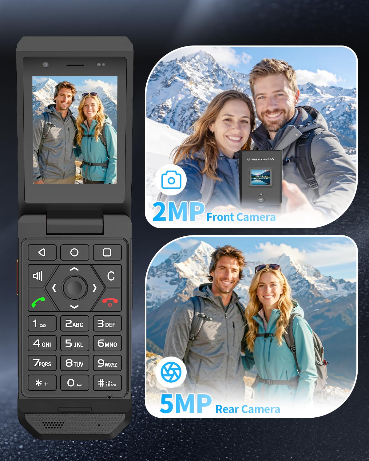 Unlocked 4G LTE Rugged Flip Phone K826