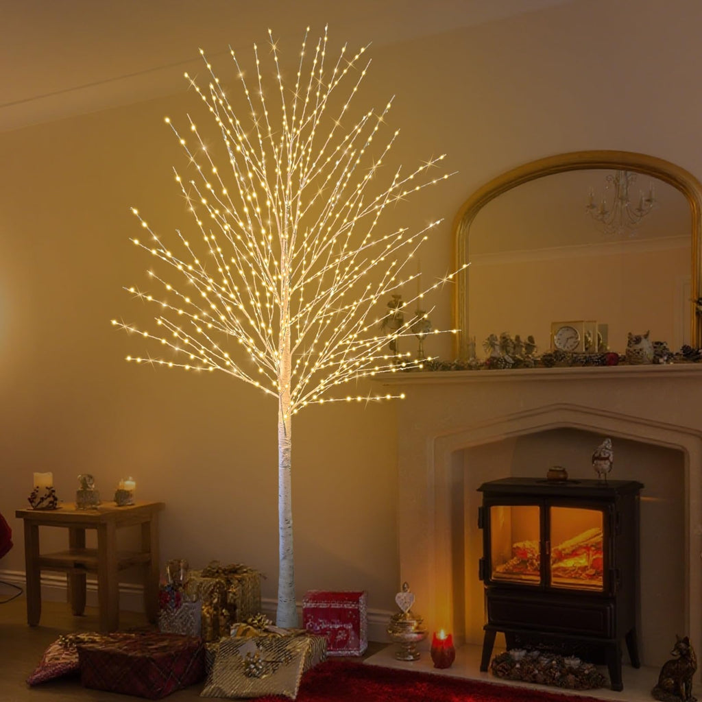 6FT Lighted Birch Tree with 880 LED Lights O670698
