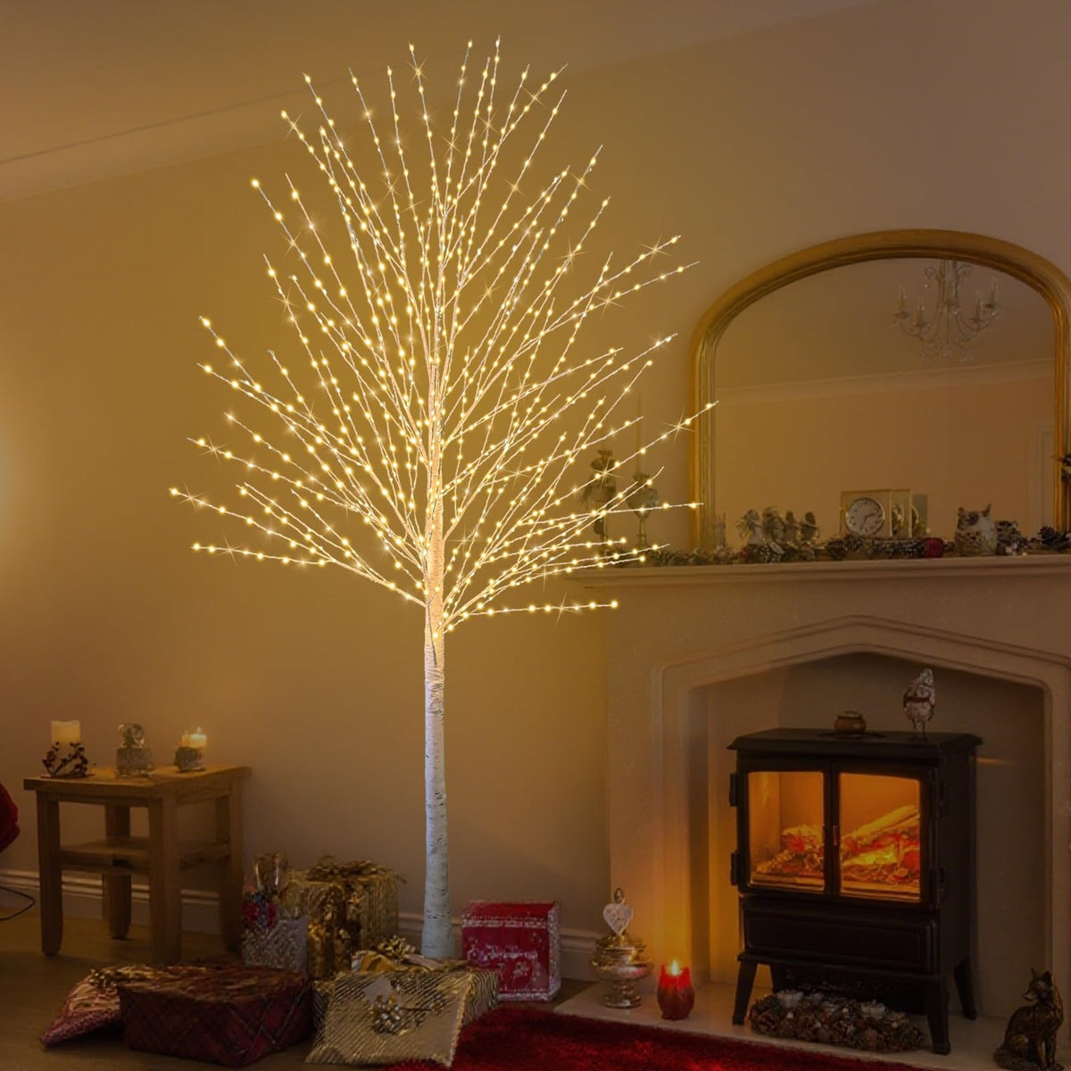 6FT Lighted Birch Tree with 880 LED Lights O670698