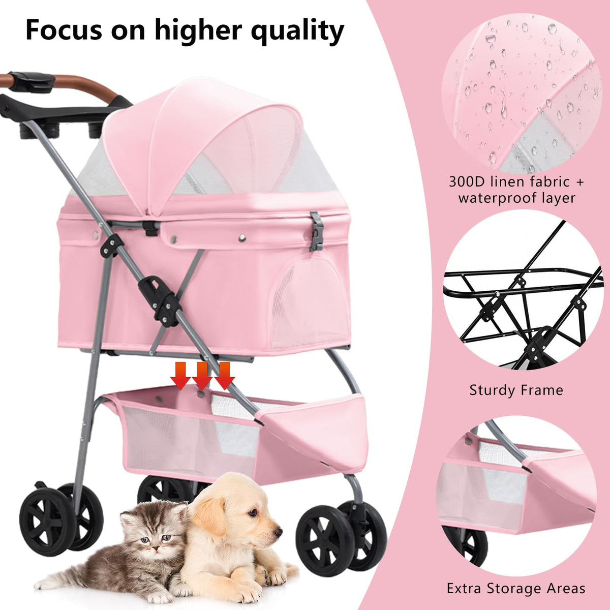 Pink Pet Stroller X388999
