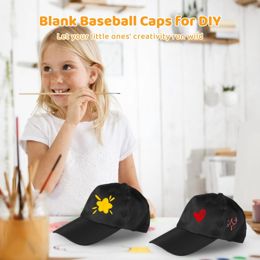 Black Adjustable Polyester Baseball Caps J555